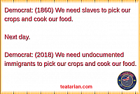 dem slaves and illegals crops