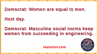 dem women equal to men social norms